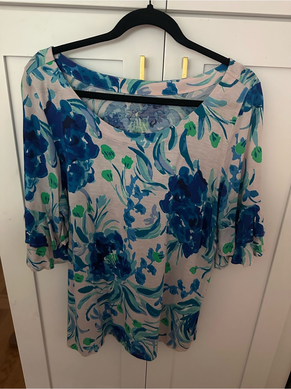 Lilly Pulitzer Lula Top in Pink Tropics Sweet Pea - Scoop Neck Top